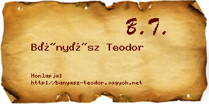 Bányász Teodor névjegykártya